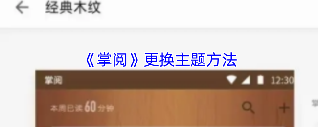 《掌阅》更换主题方法